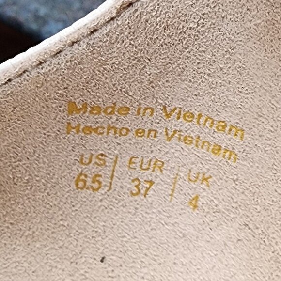 Aldo Nude Snakeskin Print Leather High Heels Size 6.5 - Picture 7 of 14